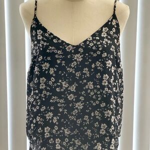 Forever 21 Black and White Floral Camisole
